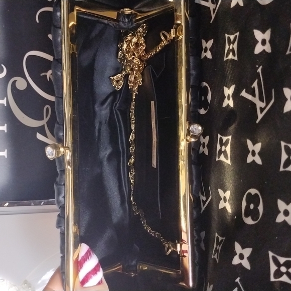 NWOT Nordstrom vintage clutch with gold - Picture 7 of 9